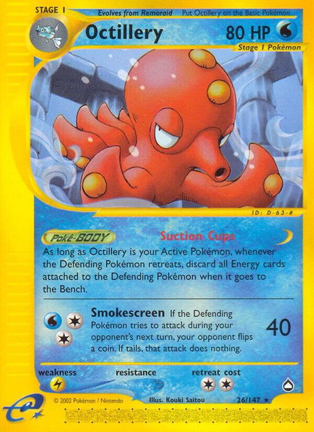 Octillery - Aquapolis Pokémon trading card