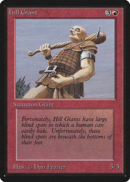 Hill Giant - Beta Edition Magic: The Gathering trading card