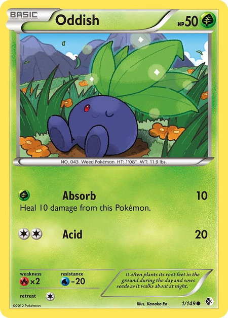 Oddish - Boundaries Crossed Pokémon trading card