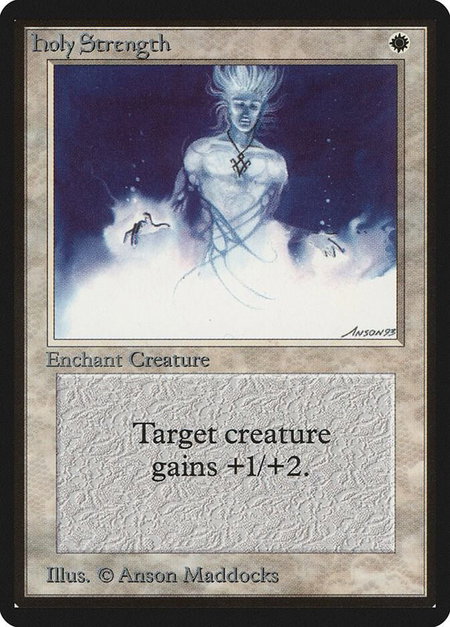 Holy Strength - Beta Edition Magic: The Gathering trading card