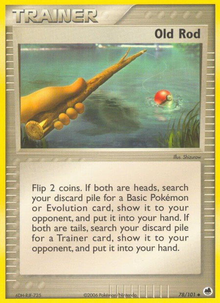 Old Rod - Dragon Frontiers Pokémon trading card