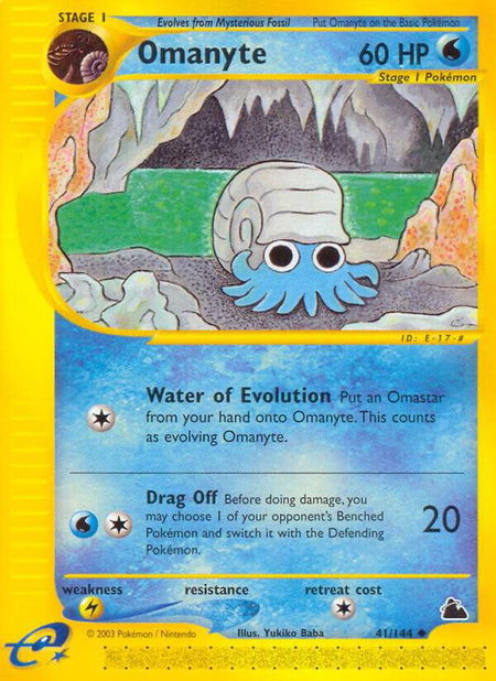 Omanyte - Skyridge Pokémon trading card