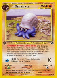 Omanyte - Neo Discovery (N2) #60/75 - Common Pokémon Trading Card