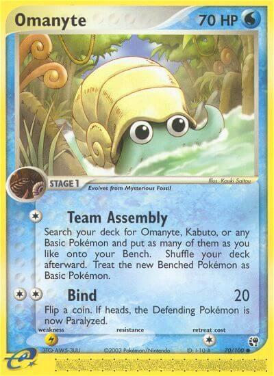 Omanyte - Sandstorm Pokémon trading card