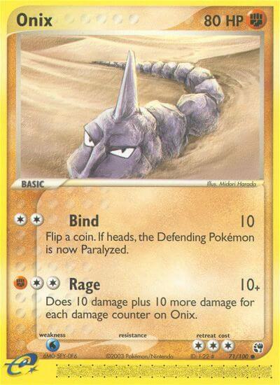 Onix - Sandstorm Pokémon trading card