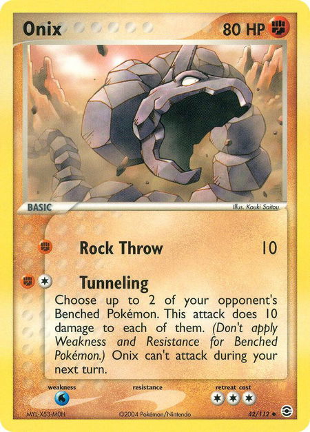Onix - FireRed & LeafGreen Pokémon trading card