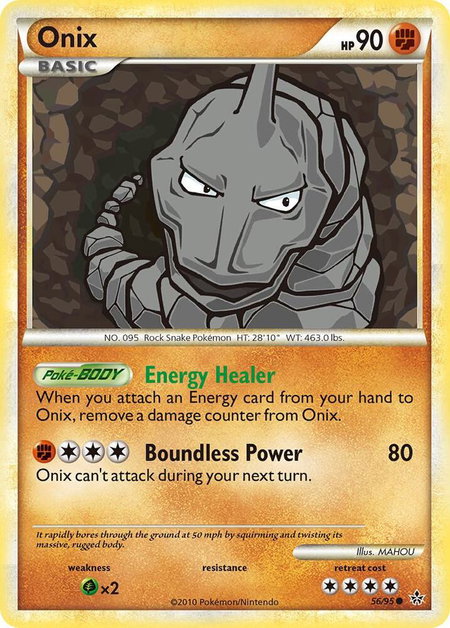Onix (56) - Unleashed Pokémon trading card