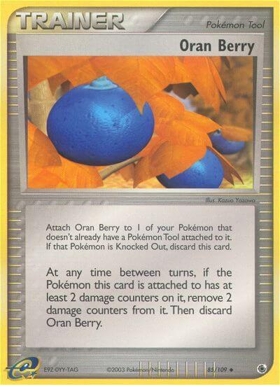 Oran Berry trading card from Ruby and Sapphire Oran Berry - Ruby and Sapphire Pokémon trading card