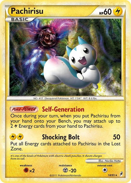 Pachirisu trading card from Call of Legends Pachirisu - Call of Legends Pokémon trading card