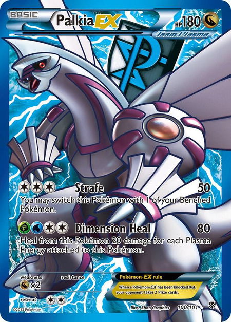 Palkia EX (Team Plasma) (100 Full Art) - Plasma Blast Pokémon trading card