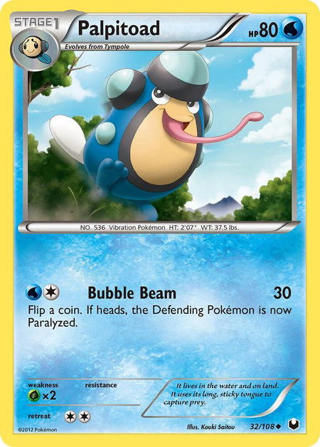 Palpitoad - Dark Explorers Pokémon trading card