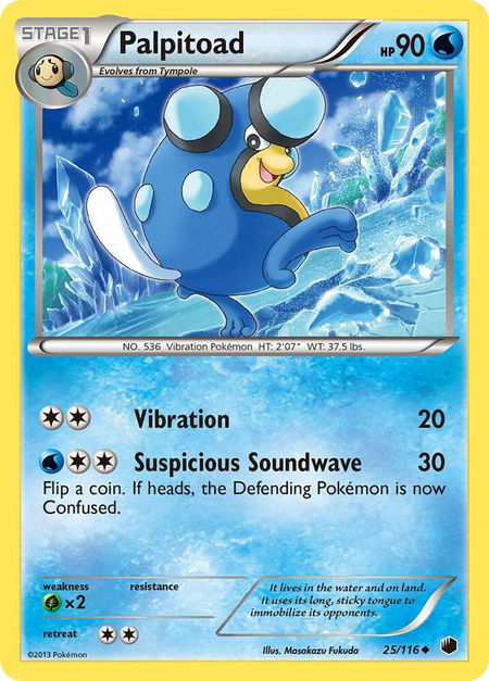 Palpitoad - Plasma Freeze Pokémon trading card
