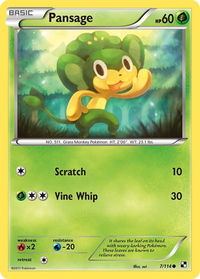 Pansage - Black and White (BLW) #7/114 - Common Pokémon Trading Card