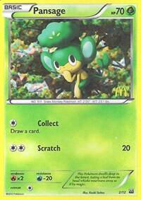 Pansage - 2/12 - McDonald's Promos 2012  #002/012 - Rare Pokémon Trading Card
