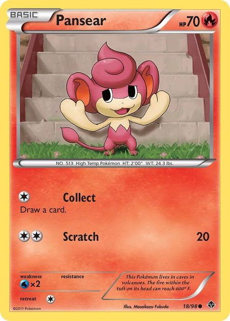 Pansear - Emerging Powers Pokémon trading card