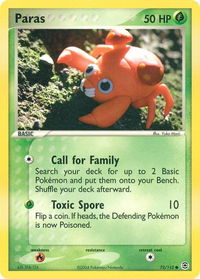 Paras - FireRed & LeafGreen (RG) #72/112 - Common Pokémon Trading Card