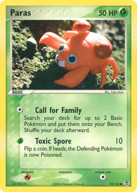 Paras - FireRed & LeafGreen Pokémon trading card
