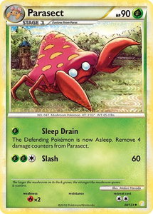 Parasect - HeartGold SoulSilver (HS) #48/123 - Uncommon Pokémon Trading Card