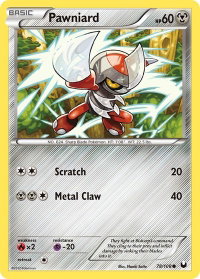 Pawniard - Dark Explorers (DEX) #78/108 - Common Pokémon Trading Card