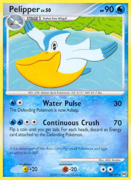 Pelipper (24) trading card from Arceus Pelipper (24) - Arceus Pokémon trading card