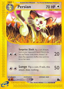 Persian - Skyridge (SK) #042/144 - Uncommon Pokémon Trading Card