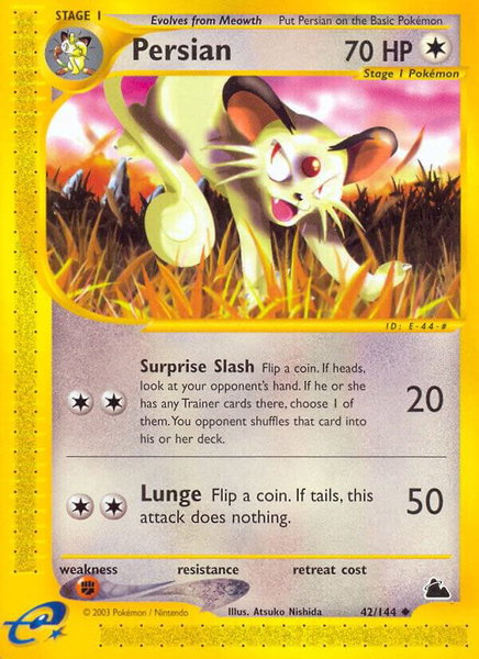 Persian - Skyridge Pokémon trading card