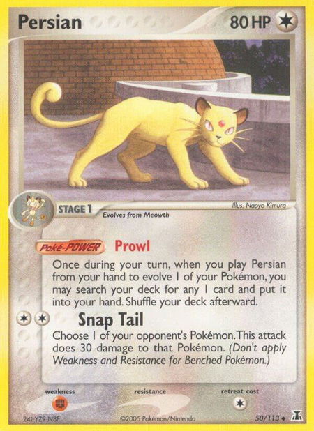 Persian - Delta Species Pokémon trading card