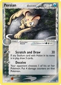 Persian (Delta Species) - Holon Phantoms Pokémon trading card