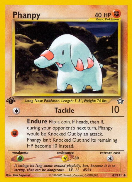 Phanpy - Neo Genesis Pokémon trading card