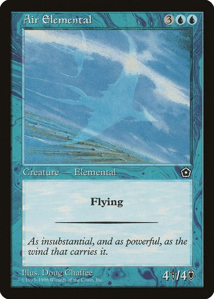 Air Elemental trading card from Portal Second Age Air Elemental - Portal Second Age Magic: The Gathering trading card