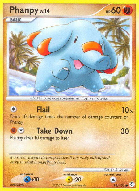 Phanpy - Secret Wonders Pokémon trading card