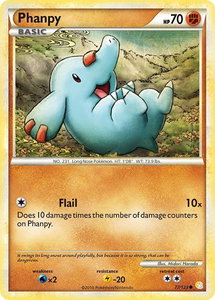 Phanpy - HeartGold SoulSilver (HS) #77/123 - Common Pokémon Trading Card