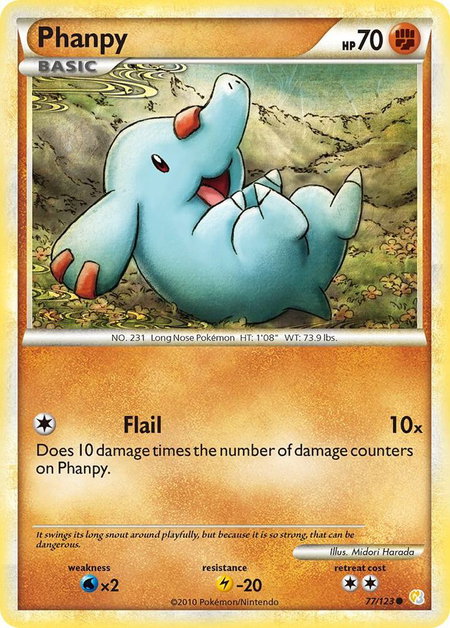 Phanpy - HeartGold SoulSilver Pokémon trading card