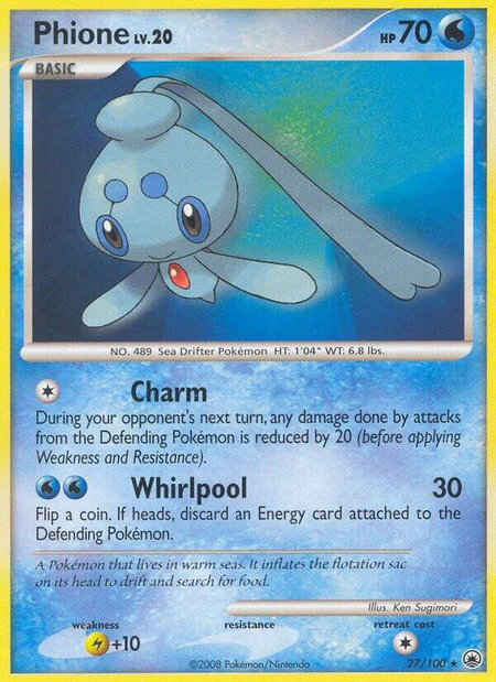 Phione (27) - Majestic Dawn Pokémon trading card