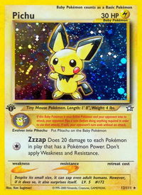 Pichu - Neo Genesis (N1) #012/111 - Holo Rare Pokémon Trading Card