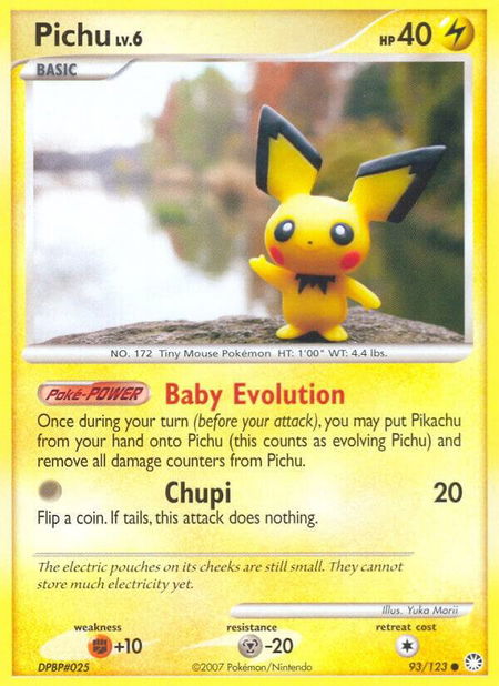 Pichu - Mysterious Treasures Pokémon trading card