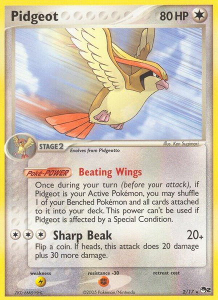 Pidgeot - POP Series 2 Pokémon trading card