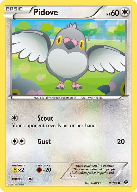 Pidove - Next Destinies Pokémon trading card