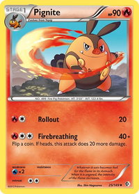 Pignite - Boundaries Crossed (BCR) #25/149 - Uncommon Pokémon Trading Card