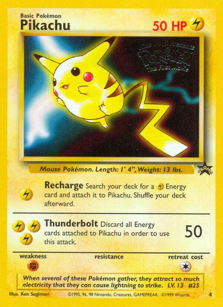 Pikachu (Movie Promo) trading card from WoTC Promo Pikachu (Movie Promo) - WoTC Promo Pokémon trading card