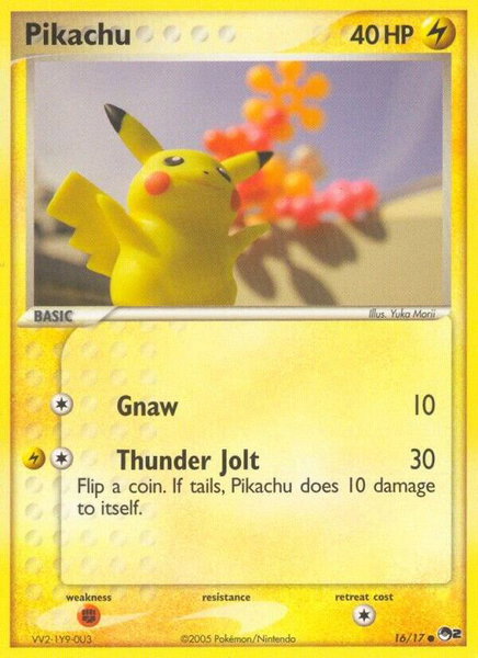 Pikachu trading card from POP Series 2 Pikachu - POP Series 2 Pokémon trading card