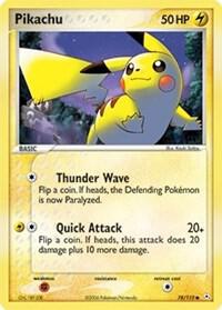 Pikachu trading card from Holon Phantoms Pikachu - Holon Phantoms Pokémon trading card