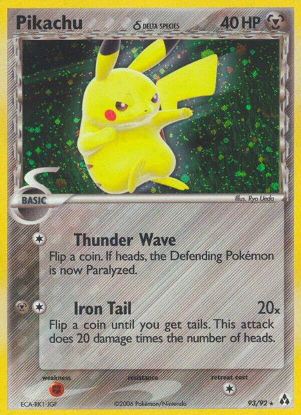 Pikachu (Delta Species) trading card from Legend Maker Pikachu (Delta Species) - Legend Maker Pokémon trading card