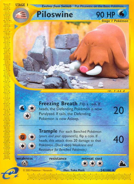 Piloswine (24) - Skyridge Pokémon trading card
