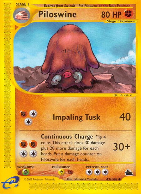 Piloswine (43) - Skyridge Pokémon trading card