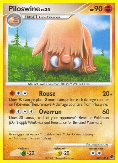 Piloswine - Stormfront Pokémon trading card