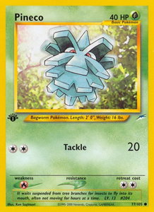 Pineco - Neo Destiny (N4) #077/105 - Common Pokémon Trading Card