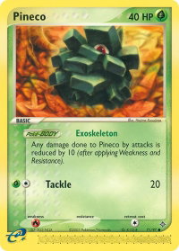 Pineco - Dragon (DR) #71/97 - Common Pokémon Trading Card