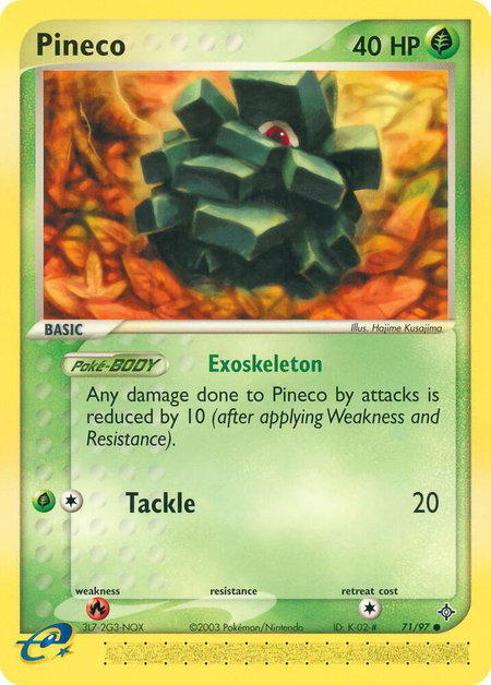 Pineco - Dragon Pokémon trading card