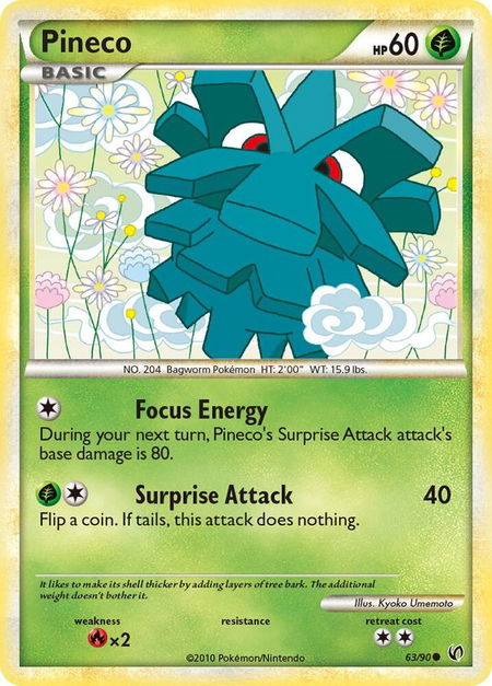 Pineco (63) - Undaunted Pokémon trading card